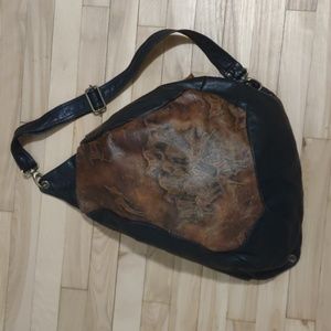 Vintage leather backpack